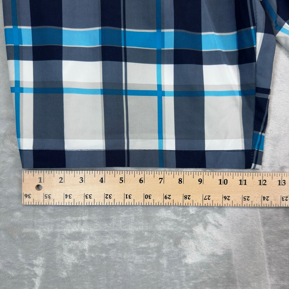 OP Shorts Men 40 Blue Plaid OPFlex 4-Way Stretch Hybrid Boardshorts OM14503YB - Picture 6 of 8